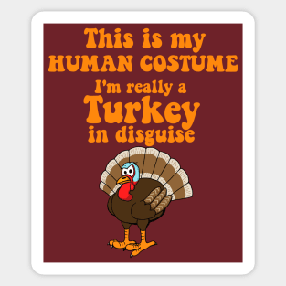 This is my Human Costume.  I'm really a Turkey in Disguise Sticker